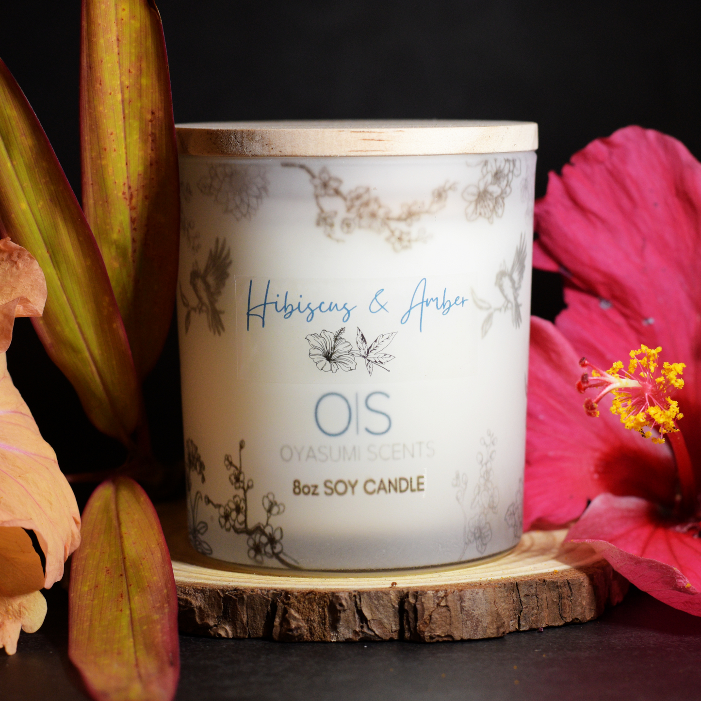 Hibiscus & Amber Soy Candle