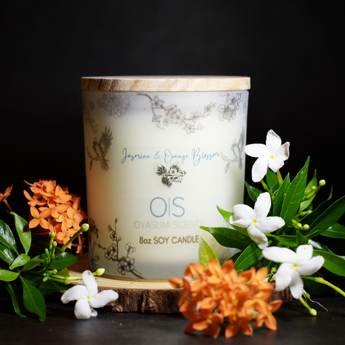 Jasmine & Orange Blossom Soy Candle Oyasumi Scents